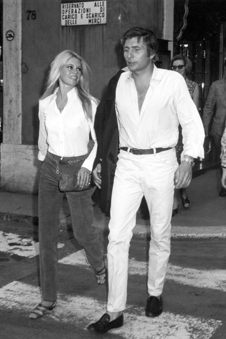 Brigitte Bardot junto con su pareja del momento, Gunter Sachs