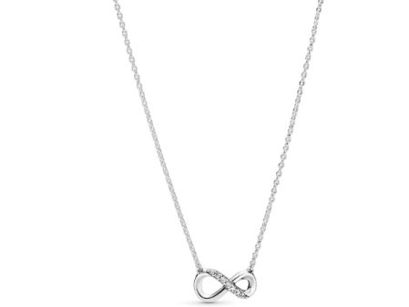 Collar de Pandora en plata con colgante de símbolo infinito y circonitas