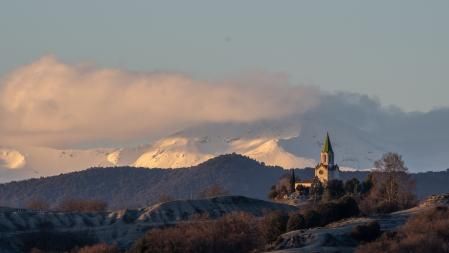 El espectacular torb del Puigmal visto desde Manlleu.