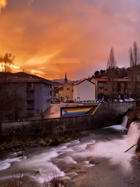 El atardecer del río Freser, en Campdevànol.