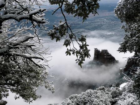 Nevada en Sant Llorenç del Munt.