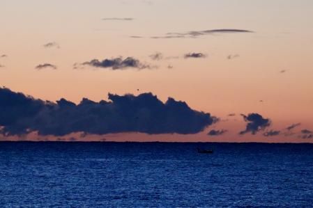 Amanecer en la costa de Palamós.