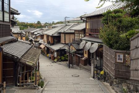 Calle tradicional de Kioto, Japan