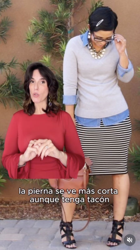 Usar un zapato que llega justo a la altura del tobillo y dejarlo a la vista puede acortar la figura