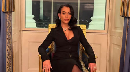 Georgina en el estreno de 'Melania'