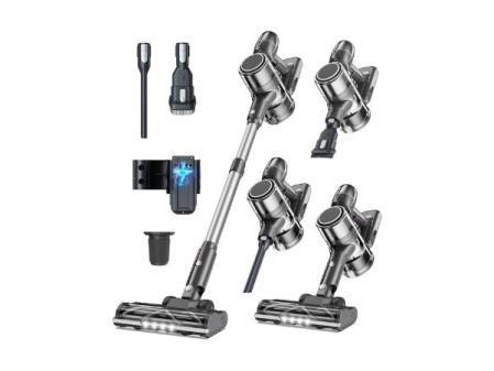 Aspiradora Sin Cable Aspirador Escoba - Aspiradoras de Mano Vertical Electricas Cordless Vacuum Cleaner Potente Inalámbrica de Pie Bateria con Cepillo para Pelos de Mascota Suelo y Alfombra