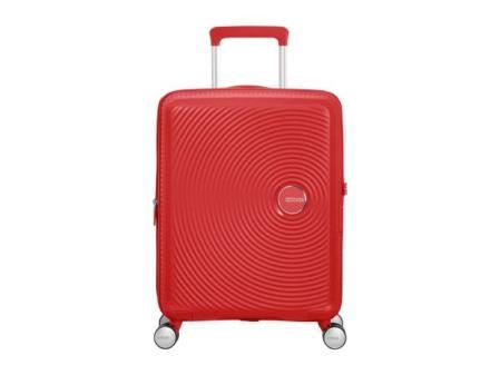 American Tourister Soundbox - Spinner S Expandible Maleta de Cabina, 55 cm, 35.5/41 L, Rojo (Coral Red)