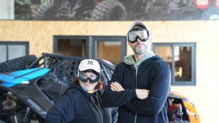 Roberto Leal y su madre, Mercedes Guillén .