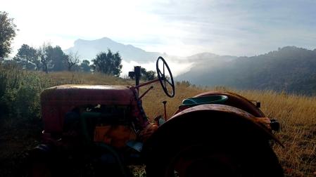 El tractor de la niebla en Talamanca.