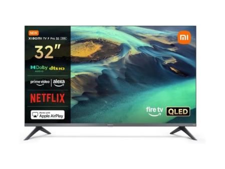 XIAOMI TV F Pro 32, 32 Pulgadas (81 cm), QLED, Smart TV, Fire TV, Control por Voz Alexa, Dolby Audio, DTS Virtual:X, DTS-HD, Compatible con Apple AirPlay, 2025 [Clase de eficiencia energética E]