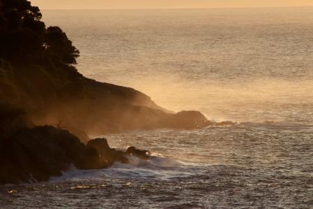 El mar humeante de Llafranc.