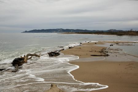 La Gola del Ter tras el temporal.