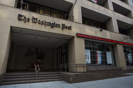 La fachada del edificio de 'The Washington Post' en Washington&nbsp;