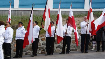 Celebración del Día Nacional de Groenlandia el 21 de junio de 2010, un año después de la entrada en vigor del autogobierno