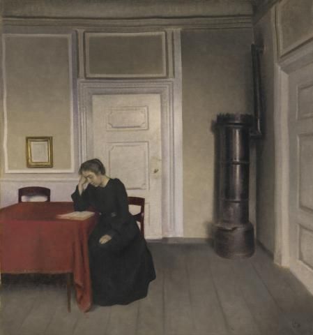 ‘Una habitación en la casa del artista en Strandgade, Copenhague, con la mujer del artista’, 1902