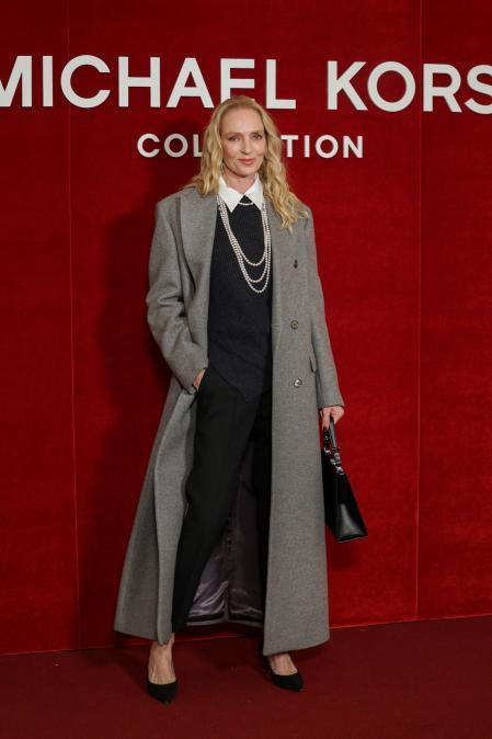 Uma Thurman en el desfile de Michael Kors FW26