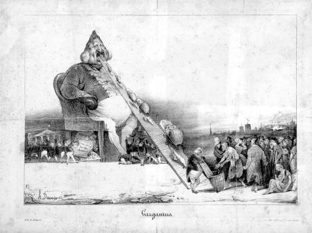 Gargantúa, litografía, 1831.