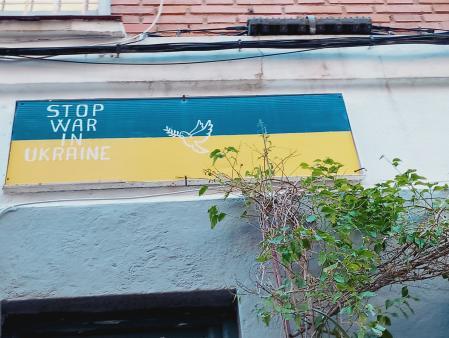 La casa vergel por la paz en Ucrania.