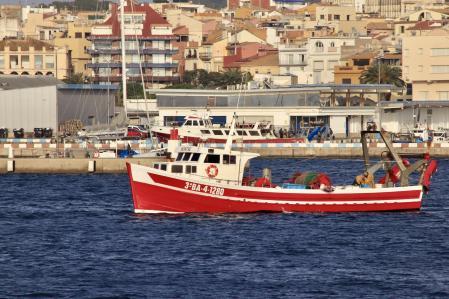 El retorno de los pescadores a puerto en Palamós.