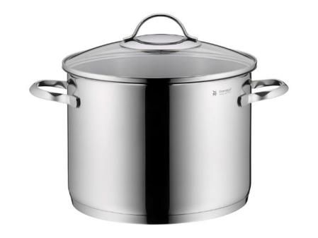 WMF Provence Plus - Olla Alta 24cm, 8,8 Litros para Verduras con Tapa de Cristal, Acero Inoxidable Cromargan Sin Revestimiento Antiadherente, Apto para Inducción