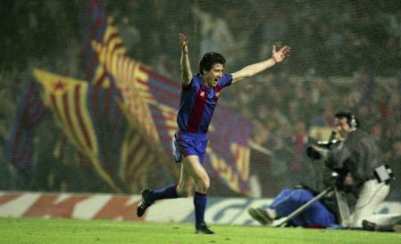 Pichi Alonso celebra el 'Hat Trick' ante el Göteborg