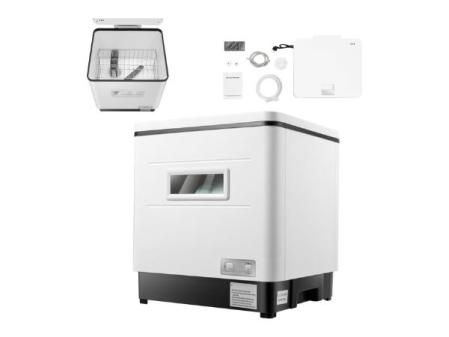 Lavavajillas de acero inoxidable de 800 W | Exquisito lavavajillas de mesa, temperatura de trabajo 70 °C | Lavavajillas rotativas de agua de 360 ° | lavavajillas independiente lavavajillas