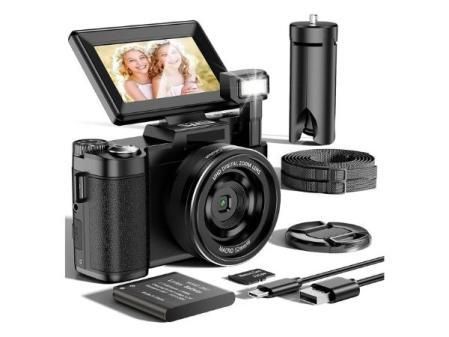 Camara de Fotos 5K 64MP Zoom Digital 18X Camara Digital Enfoque Automático, Pantalla IPS de 3