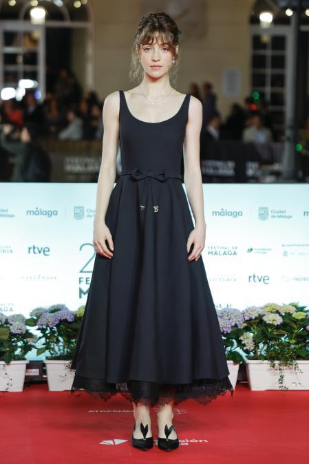 Zoe Bonafonte en la alfombra roja del Festival de Málaga