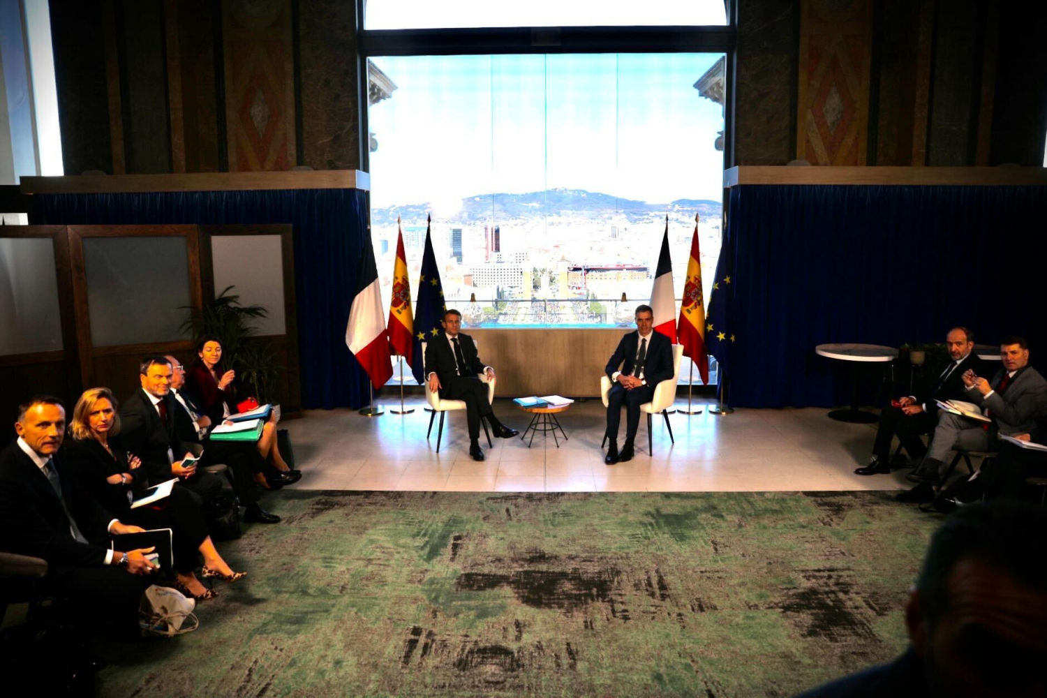 Encuentro entre Pedro Sánchez y Emmanuel Macron