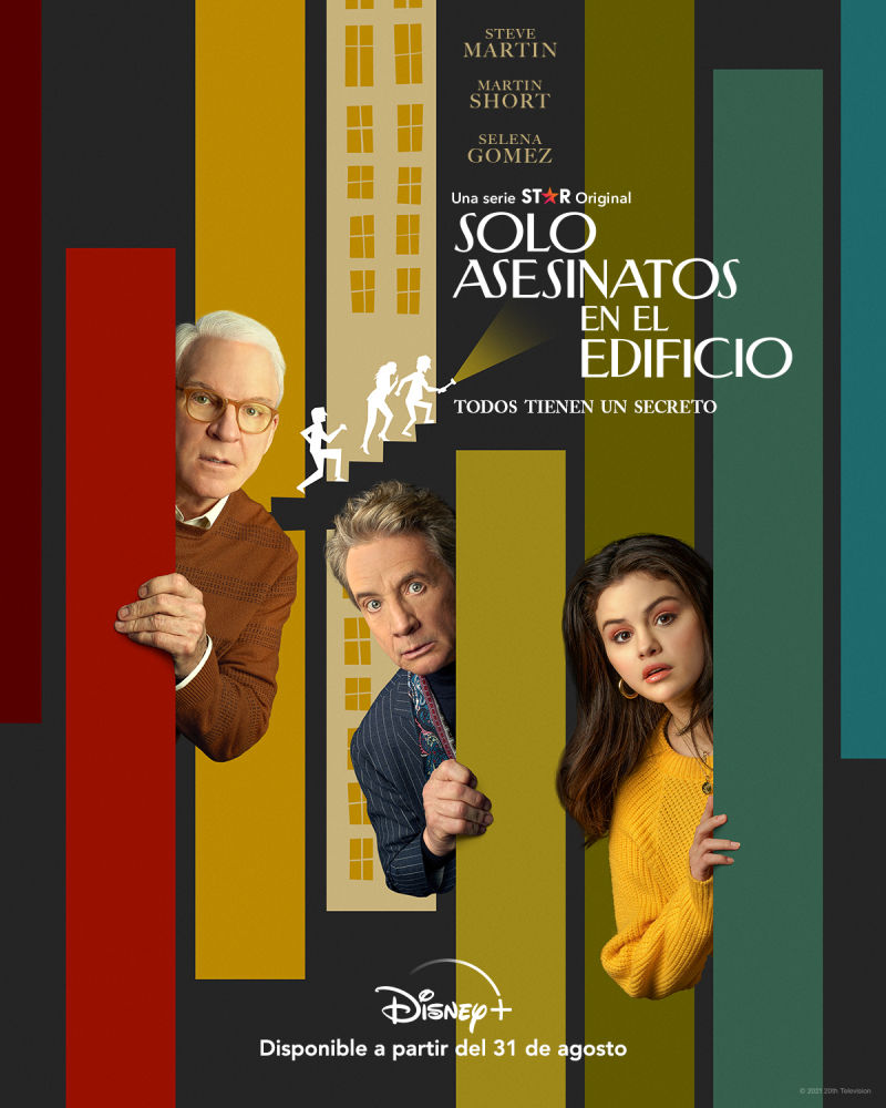Póster oficial de 'Solo asesinatos en el edificio', que se estrena el 31 de agosto.