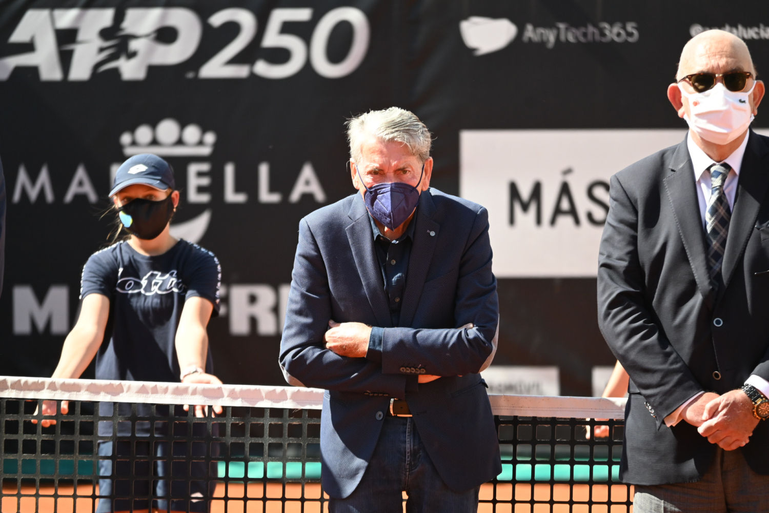 Manolo Santana durante el torneo de Marbella, el pasado mes de abril.