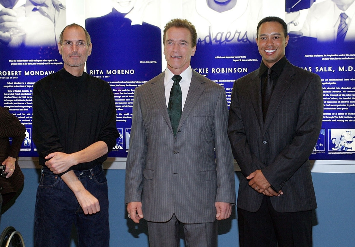 Junto a Schwarzenneger y Tiger Woods en la gala del Hall of Fame de California