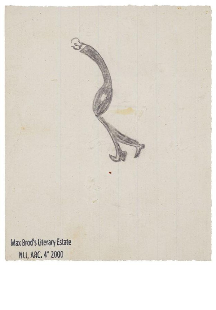 Dibujo inédito de Franz Kafka con un tono burlesco