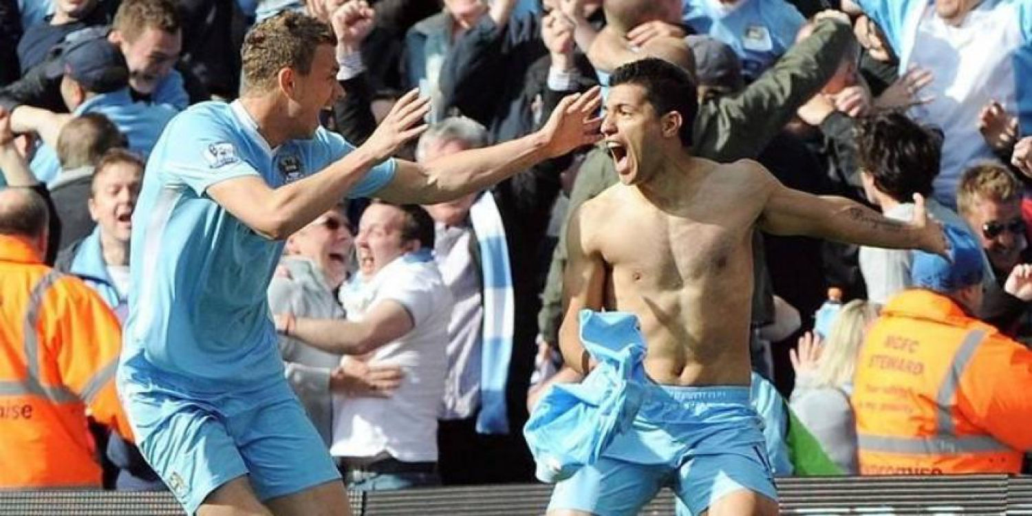 Un gol de Agüero en el último segundo dio al City su primera Premier en 44 años (2012)