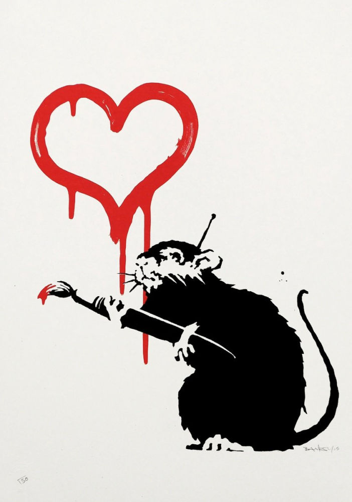 Love rat - Banksy. Anagrama de 
