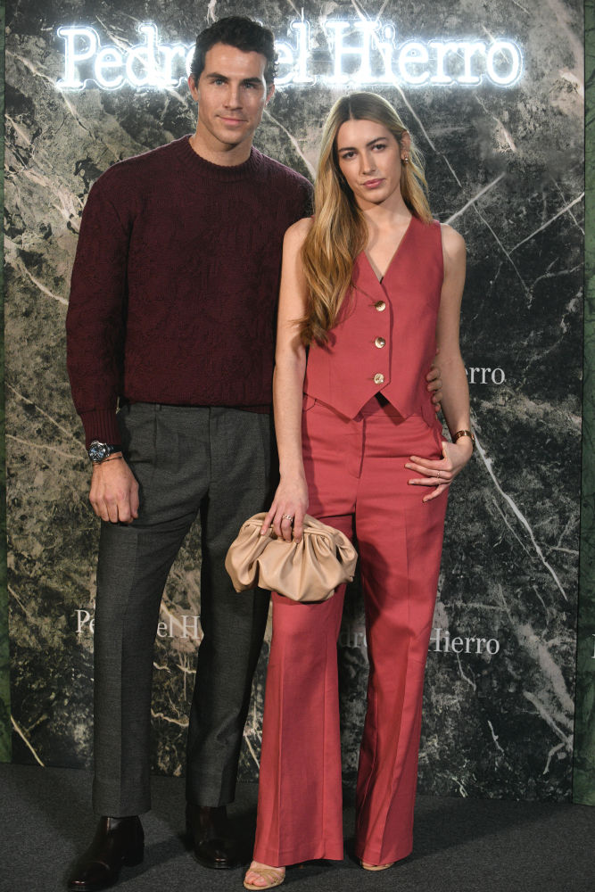 El modelo Beltrán Lozano, que tambien desfiló, con Daniela Figo, en el photocall de Pedro del Hierro