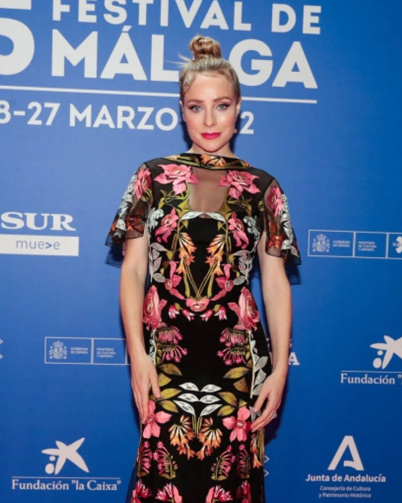 Ángela Cremonte con vestido de