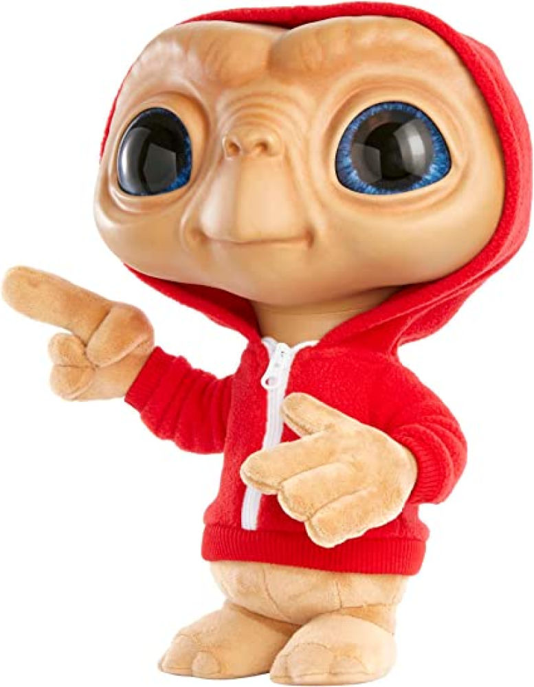 Para conmemorar el 40.º aniversario de E.T., Mattel ha lanzado un nuevo muñeco con sonidos y su característico dedo luminoso. De unos 30 cm de alto, tiene cuerpo de peluche y una gran cabeza de plástico.