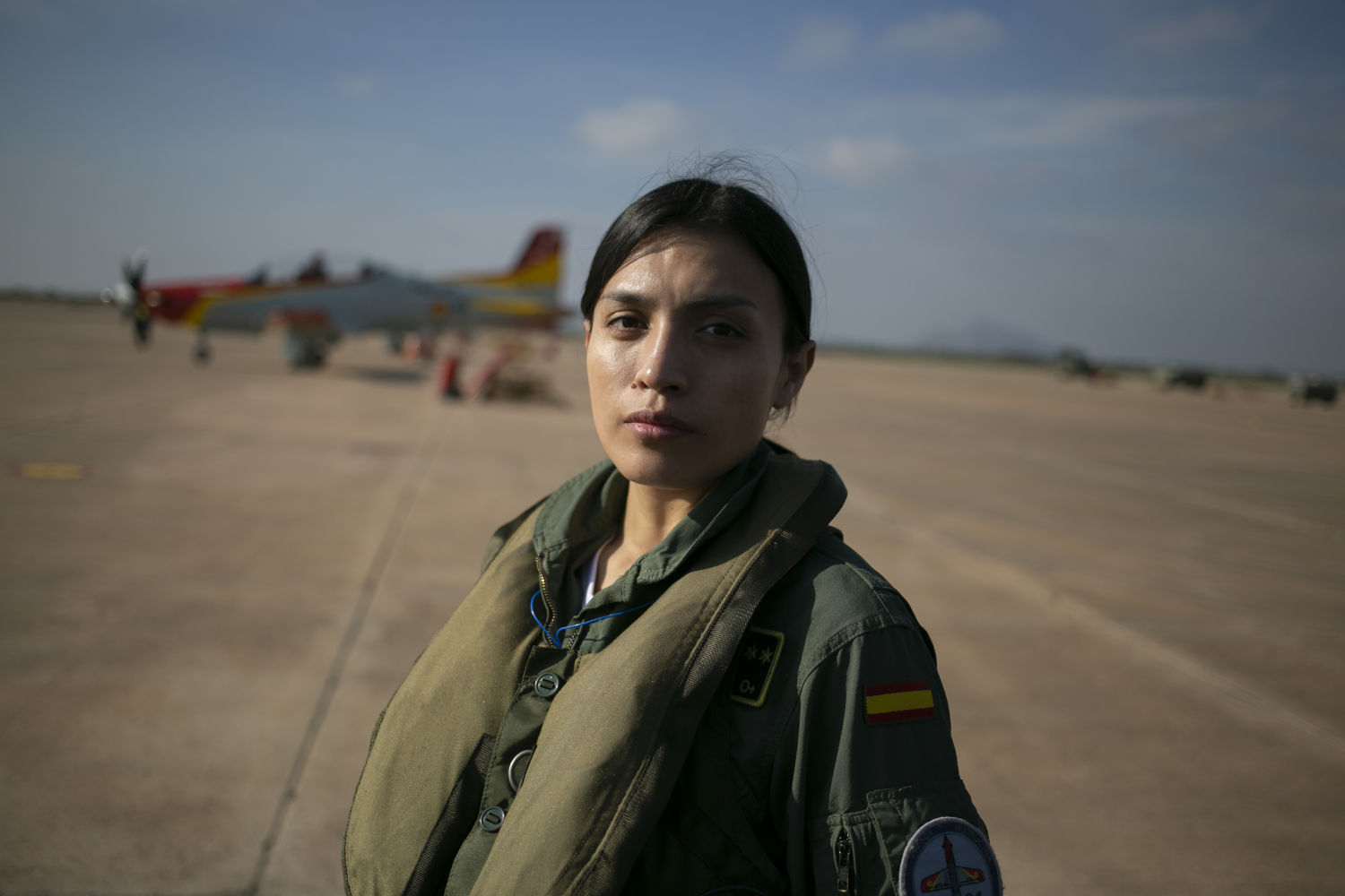 Priscila en la base de San Javier, en Murcia