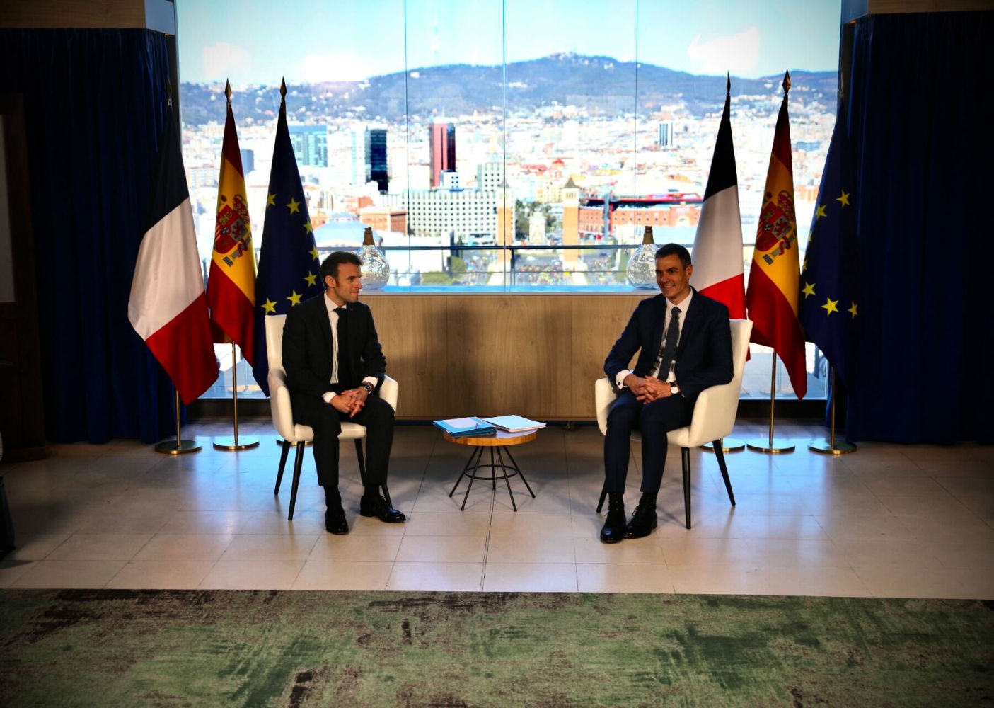 Encuentro entre Pedro Sánchez y Emmanuel Macron