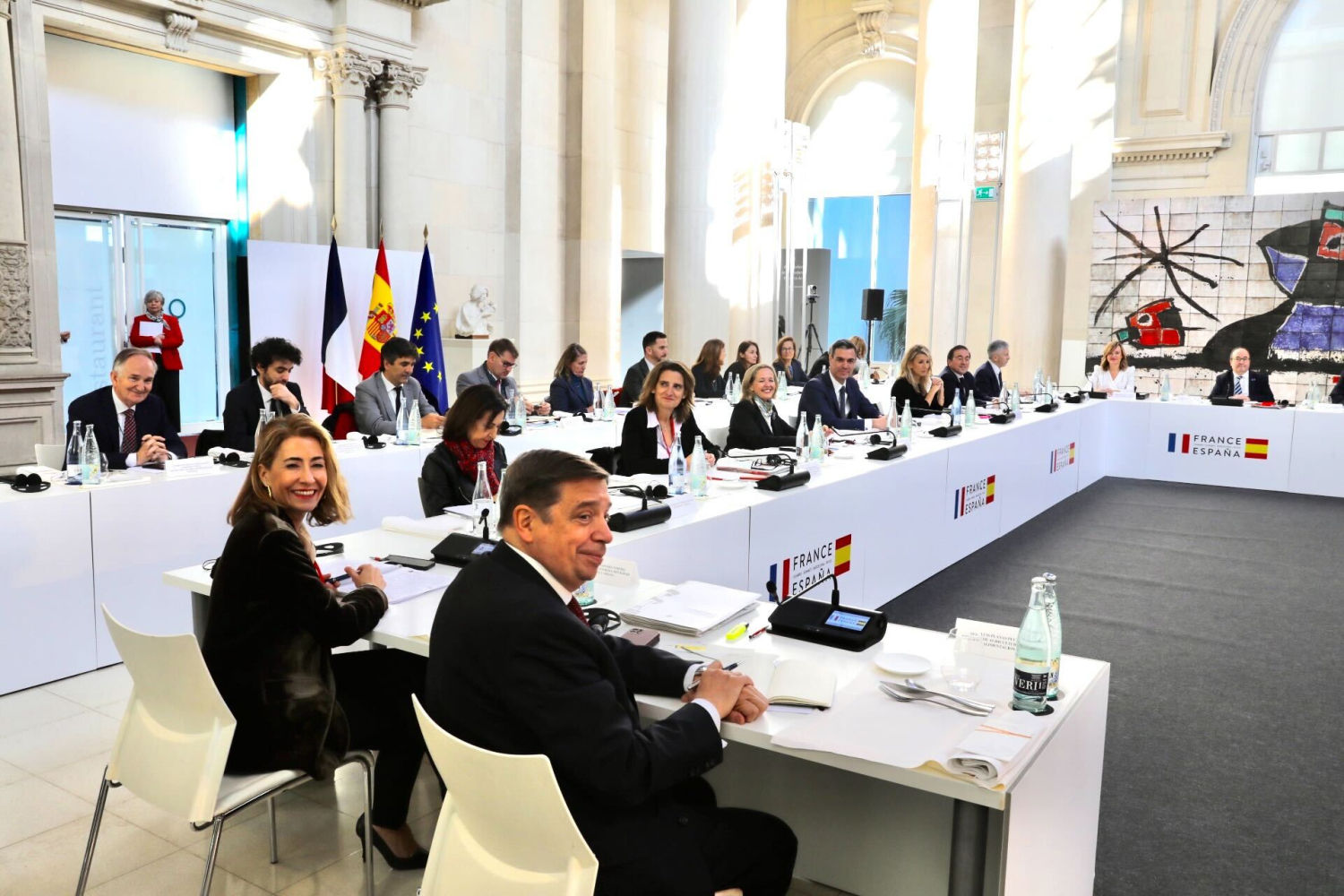 Delegación española presente en la cumbre hispano-francesa
