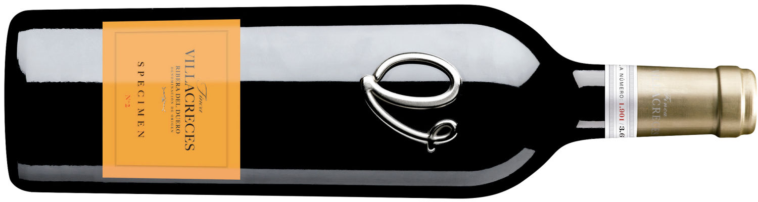 Specimen N.º 2 de Finca Villacreces DO RIBERA DEl DUERO 65 euros Un Ribera del Duero fruto del cupaje de las añadas 2015, 2016 y 2017. Nació en viñedos plantados hace 40 años. Fruta negra y regaliz con un fondo láctico. Un tinto con volumen, pero sin renunciar al frescor. Un vino de coleccionista del que se han elaborado 3.696 botellas.