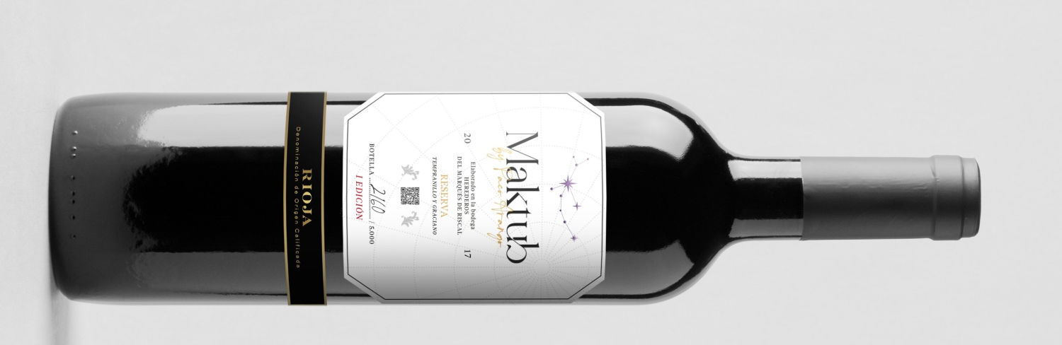 Maktub 2017 DOC LA RIOJA 23,50 euros: Reserva de la DO Calificada Rioja fruto de la colaboración del cineasta y filántropo Paco Arango con la bodega Herederos del Marqués de Riscal. Sus ventas irán íntegramente destinadas a apoyar proyectos solidarios a favor de niños y adolescentes con cáncer.