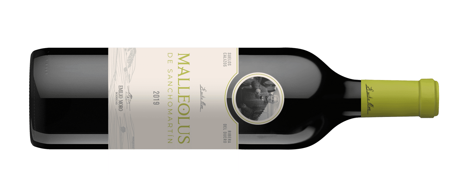 Malleolus de Sanchomartín 2019 DO RIBERA  DEL DUERO 129,90 euros: Ribera del Duero de Bodegas Emilio Moro. Hijo de un viñedo de Pesquera de Duero que fue plantado en el año 1944 e injertado posteriormente en 1964 con púas procedentes del clon de los viñedos más antiguos de la familia. Es poderoso, elegante y persistente.