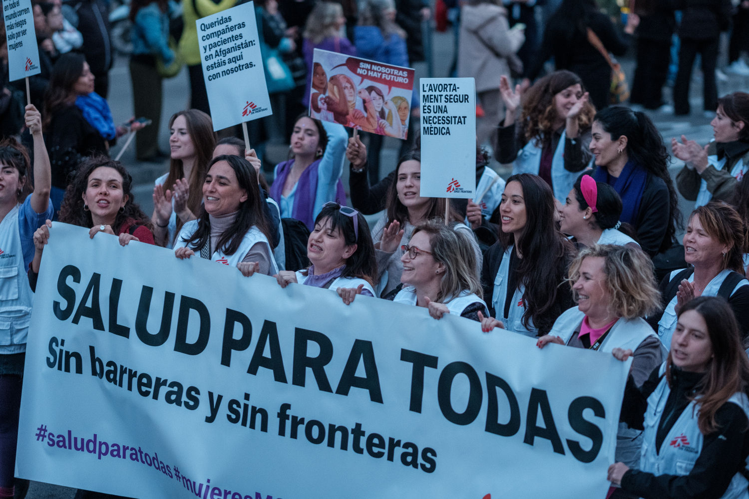 Apoyo de Médicos Sin Fronteras en la movilización de Barcelona
