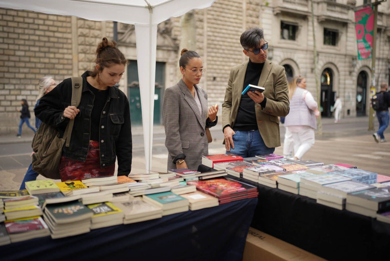Una parada de libros en la Rambla, Barcelona