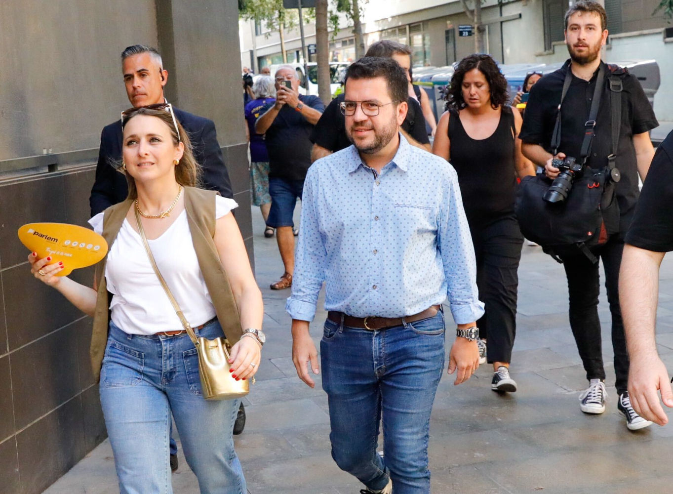 El president Aragonès tuvo de salir de la manifestación del 11 Setembre barcelona por gritos e insultos contra el Govern de ERC