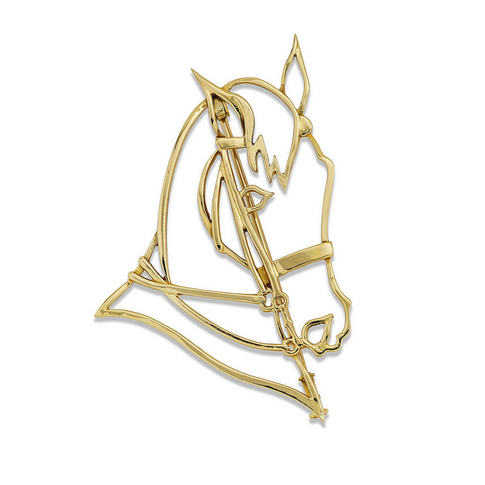 El caballo, como este broche de 1979 de oro amarillo, es uno de los motivos preferidos de Chaumet. Su nueva exposición, 'Un âge d’or', en París, explica los cambios que experimentó la joyería entre 1965 y 1985
