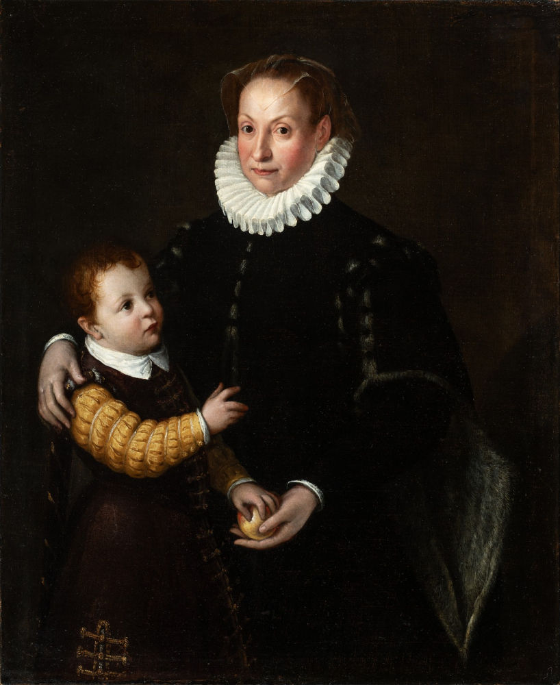'Retrato de noble y niño', obra maestra de Lavinia Fontana (1552–1614) en la galería madrileña Nicolás Cortés