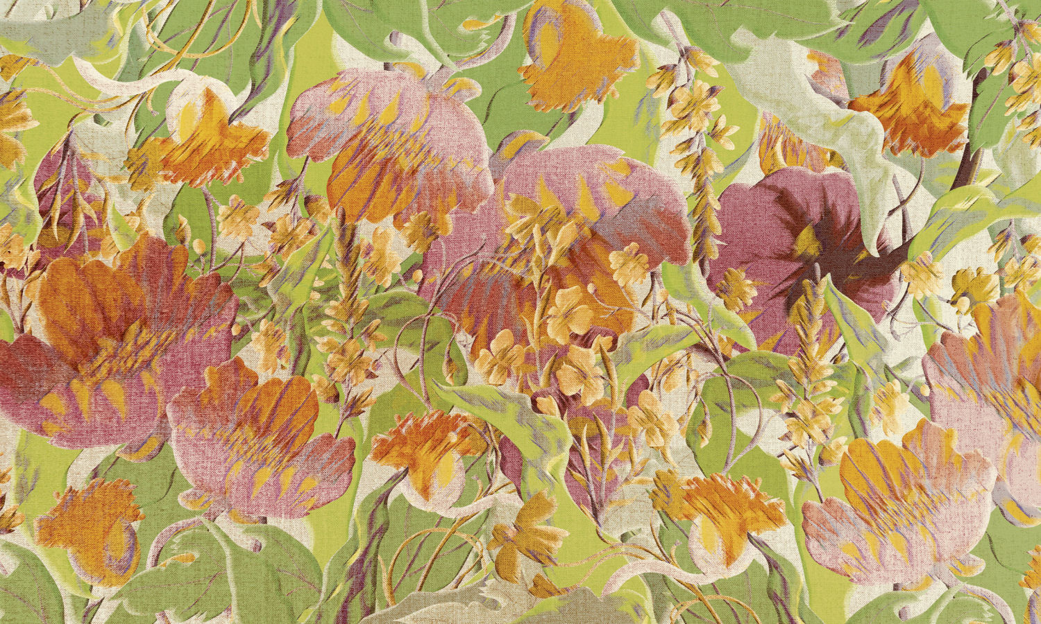 El mundo de Ana Basoc está lleno de colores y yuxtaposiciones de matices, flores y jardines exóticos.Es el caso de la colección Bloom Vibration, en la que retoma el tema floral, pero reproducido en una base con textura similar a la tela